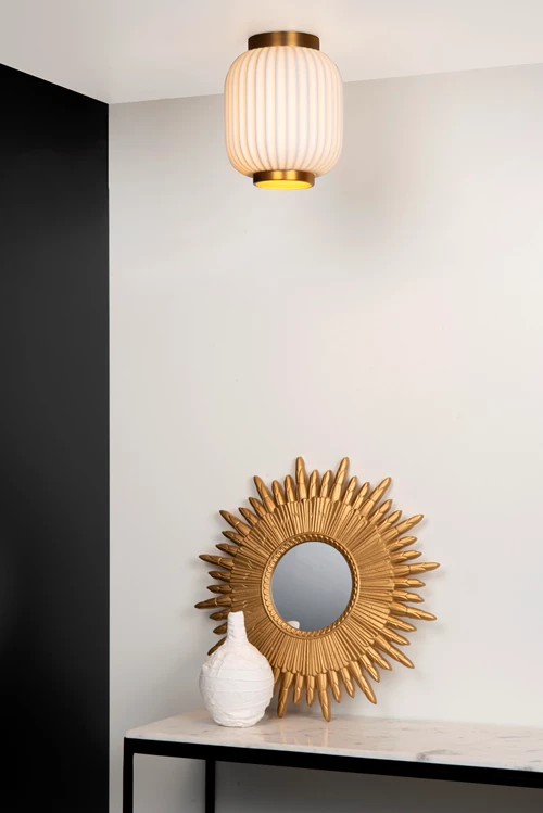 Lucide GOSSE - Plafonnière - Ø 19,5 cm - 1xE27 - Wit - sfeer 1